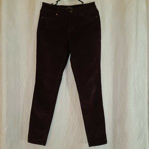 Poured In Blue Corduroy Pants Women's Juniors Size 9 Merlot Colored Mid Rise